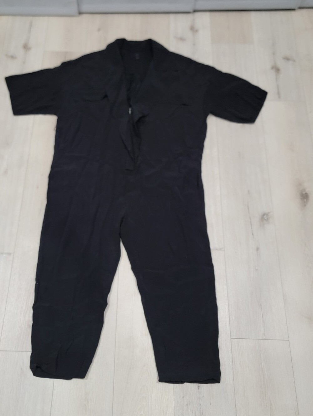 Banana Republic Black Short-Sleeve Jumpsuit